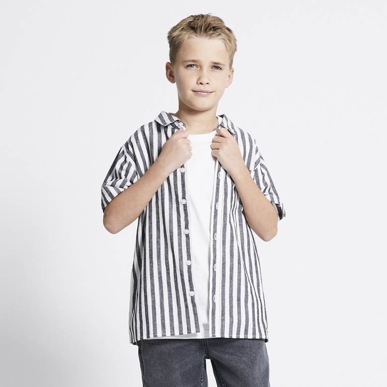 Short sleeve linen blend shirt "Tim Striped star"